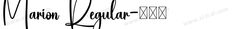 Marion Regular字体转换